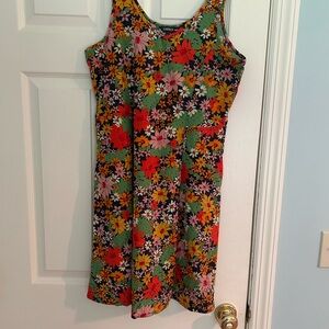 Toad & Co Eco Crusher Dress Blue With Cut Outs in Hemline Size Small